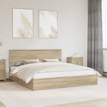 Opslag bed met lade Sonoma Eiken 180 x 200 cm Bewerkt hout