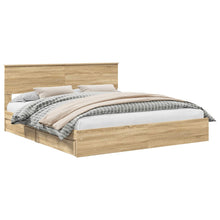 Opslag bed met lade Sonoma Eiken 180 x 200 cm Bewerkt hout