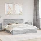Storage Bed with Drawer Grey Sonoma 180 x 200 cm Engineered Wood
