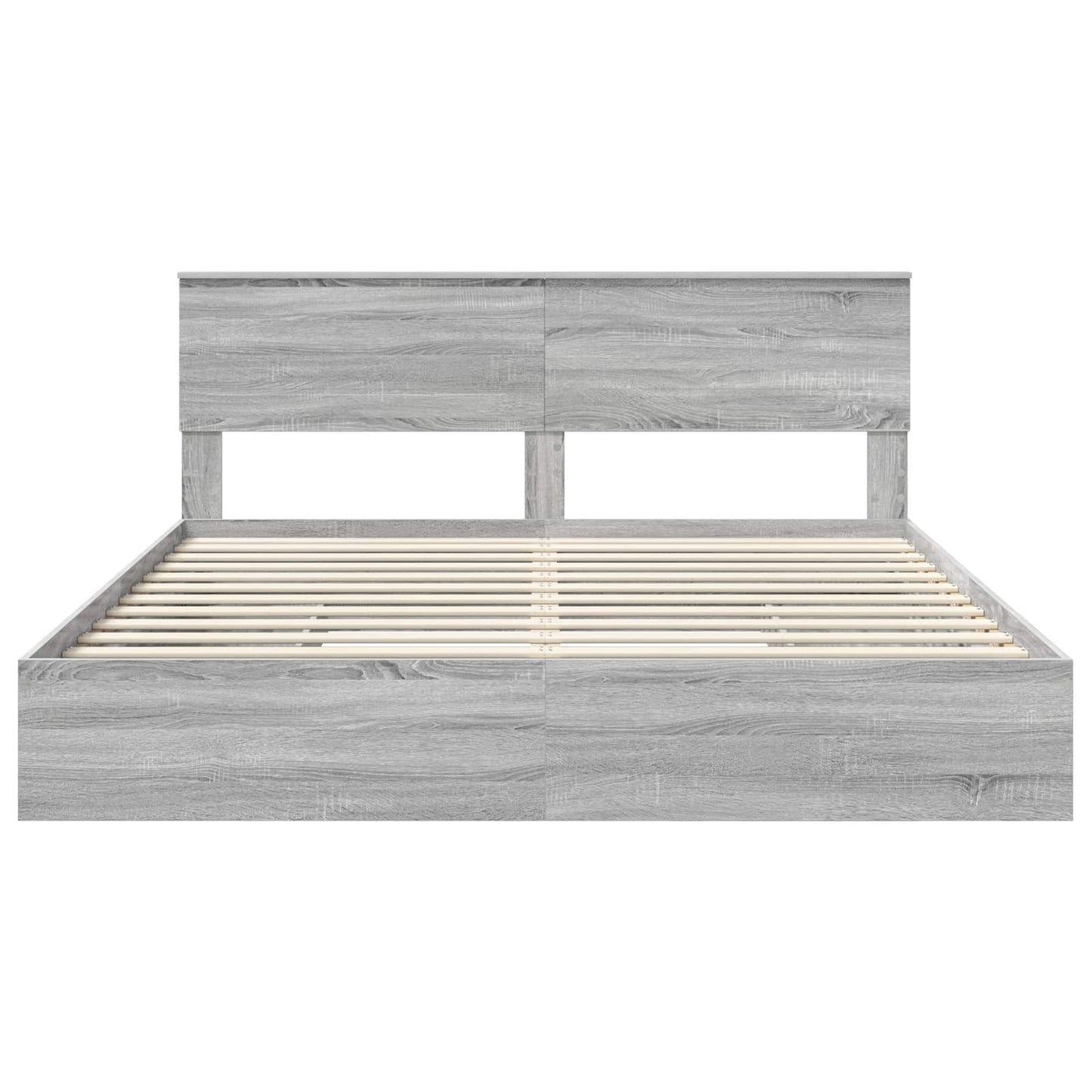 Opslag bed met lade Grijs Sonoma 180 x 200 cm Bewerkt hout