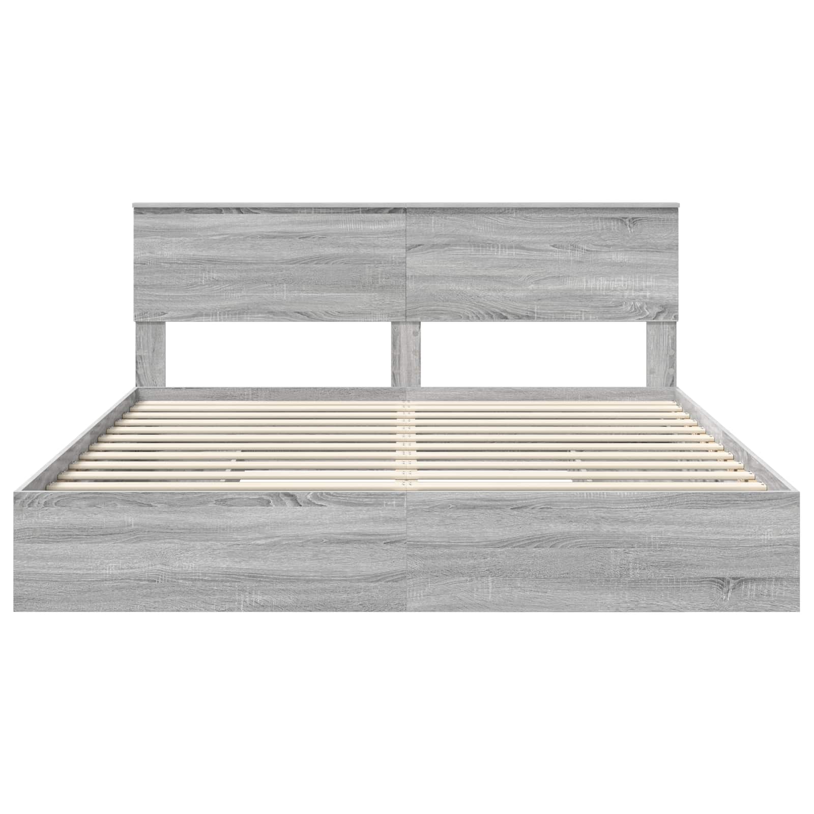 Opslag bed met lade Grijs Sonoma 180 x 200 cm Bewerkt hout