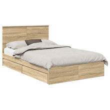 Opslag bed met lade Sonoma Eiken 120 x 200 cm Bewerkt hout