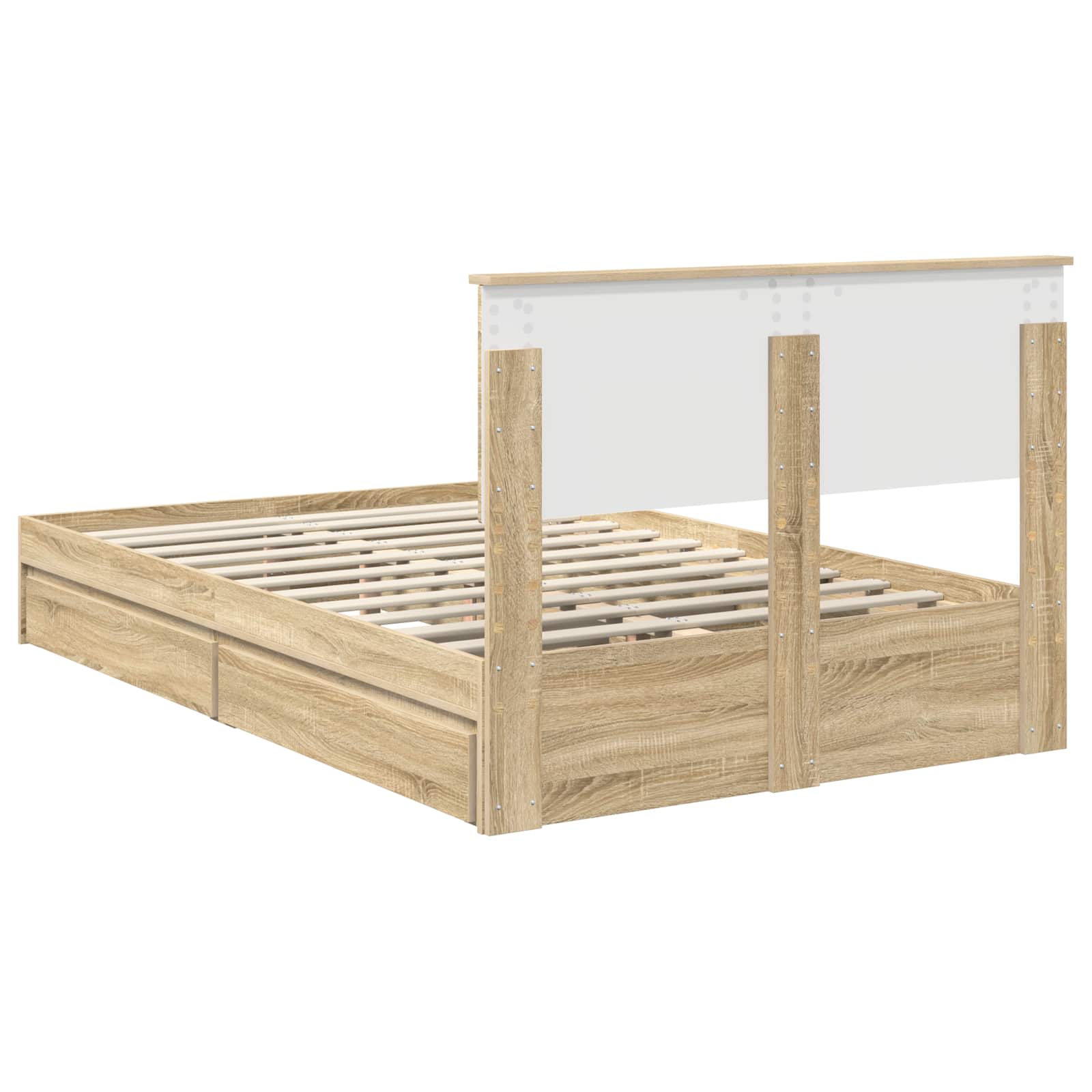Opslag bed met lade Sonoma Eiken 120 x 200 cm Bewerkt hout