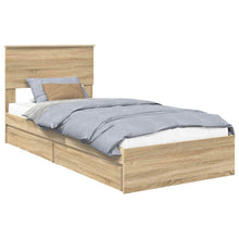 Opslag bed met lade Sonoma Eiken 100 x 200 cm Bewerkt hout