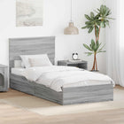 Storage bed with drawer Grey Sonoma 100 x 200 cm Engineered wood