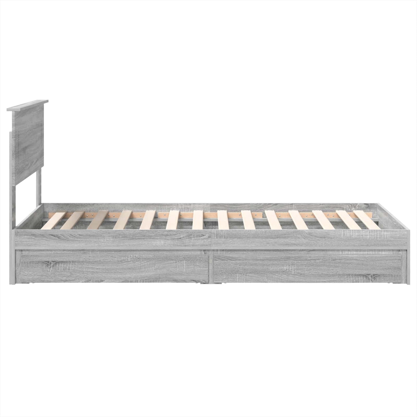 Opslag bed met lade Grijs Sonoma 100 x 200 cm Bewerkt hout