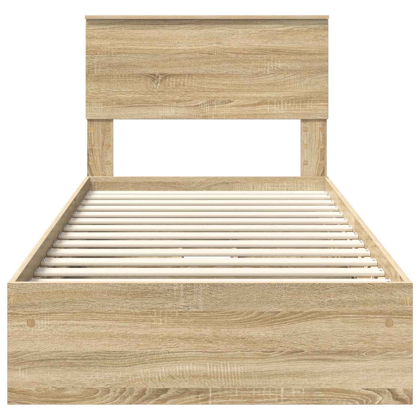 Opslag bed met hoofdeinde Sonoma Eiken 75 x 190 cm Bewerkt hout