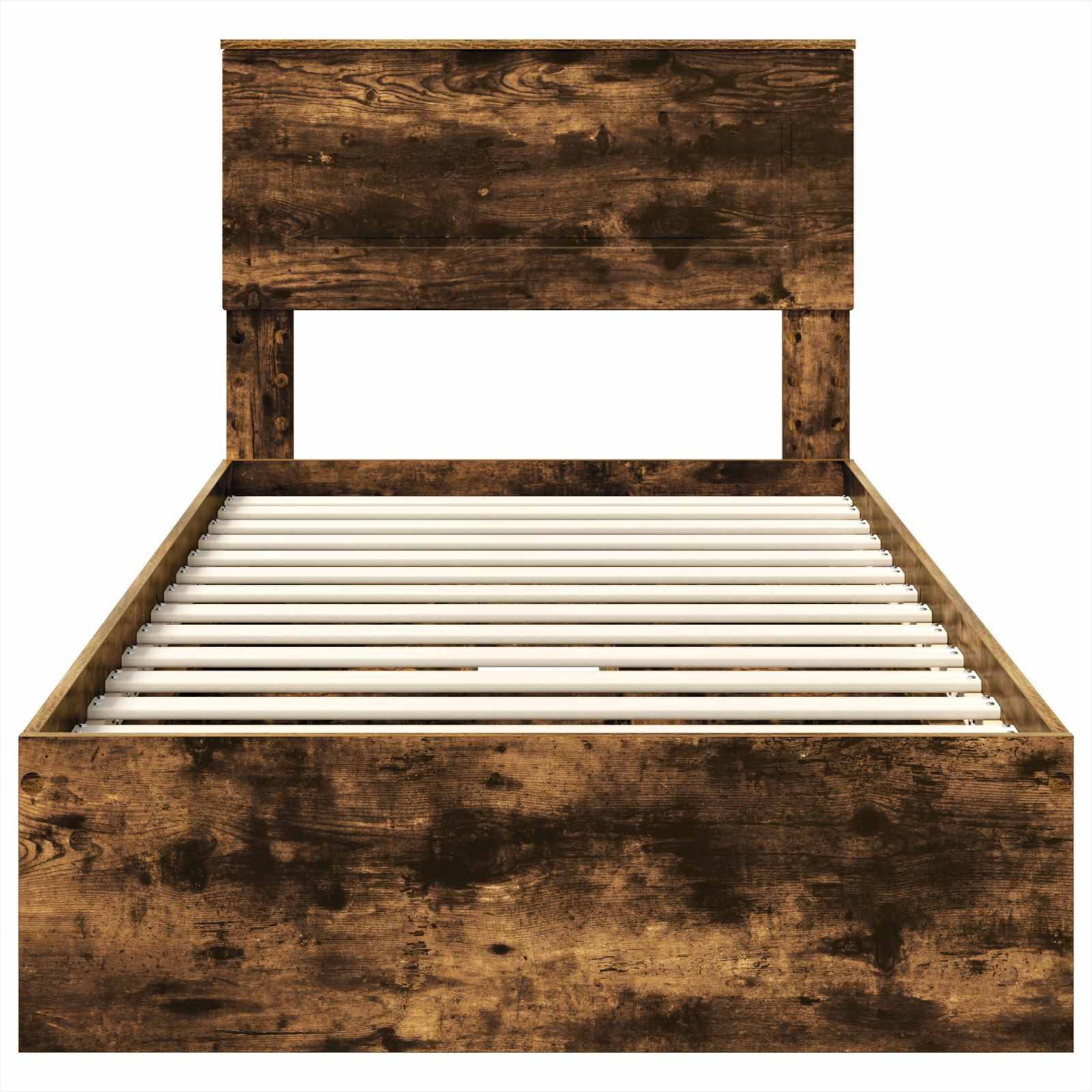 Opslag bed met lade Gerookt eiken 75 x 190 cm Bewerkt hout