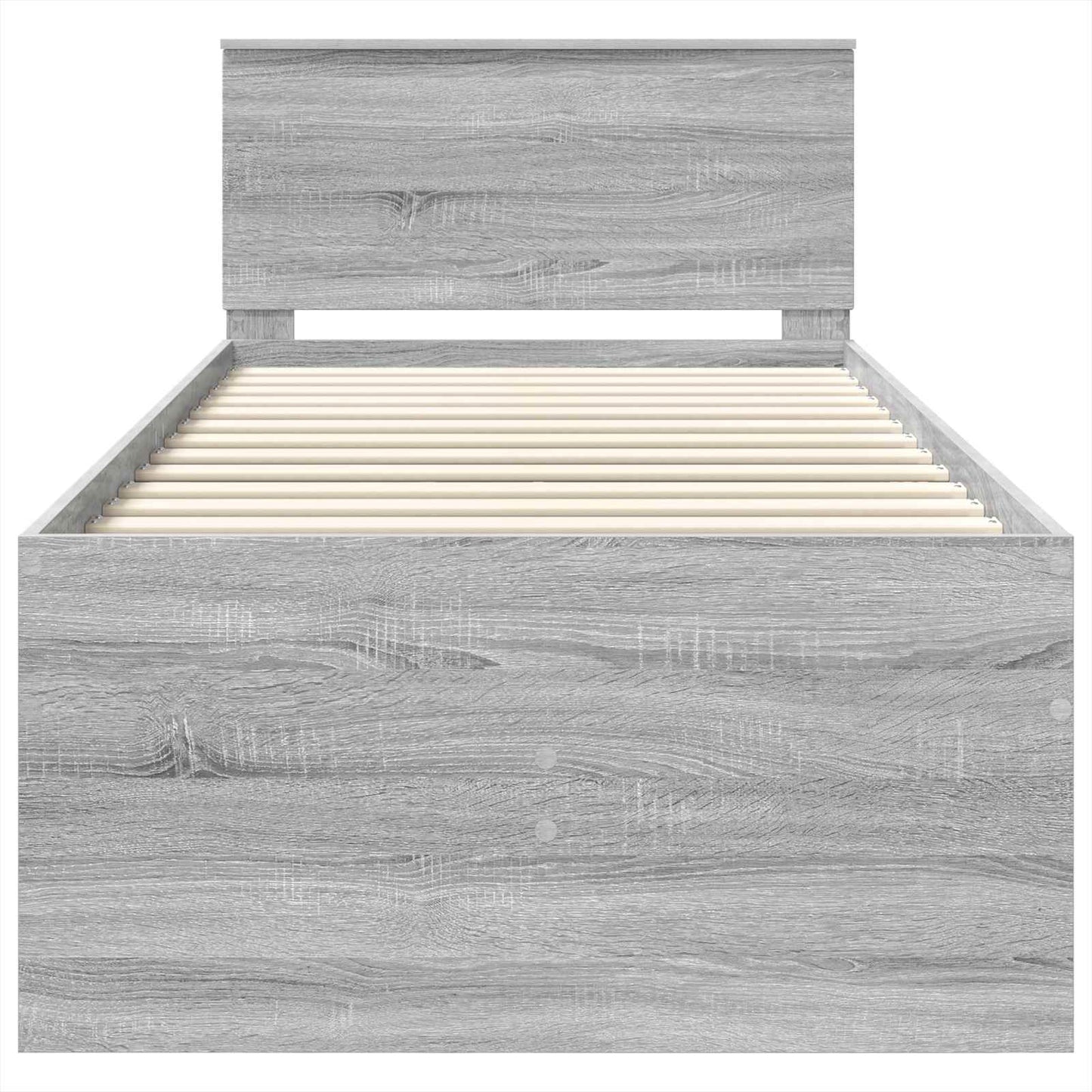 Slaapbank Grijs Sonoma en Zwart 100 x 200 cm Bewerkt hout