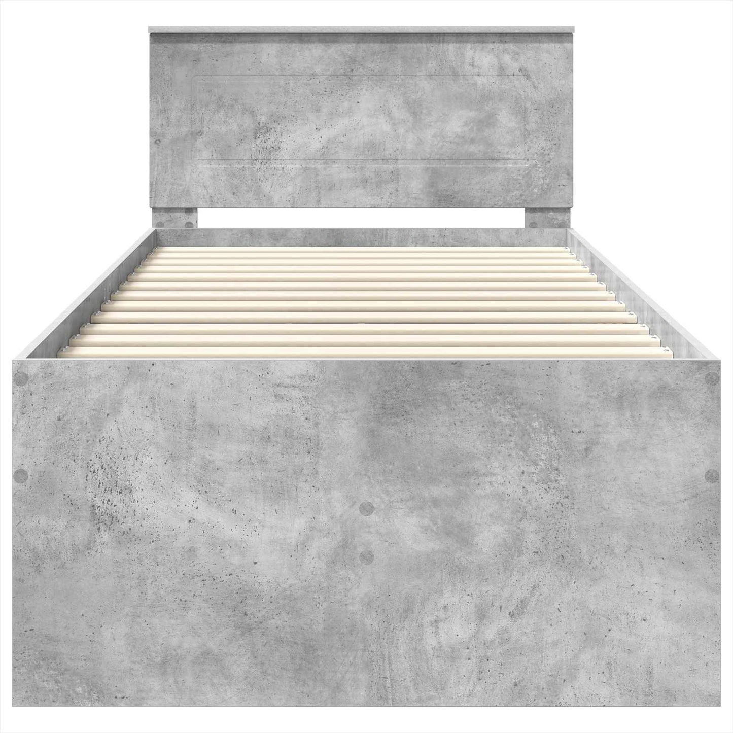 Slaapbank Beton Grijs en Zwart 90 x 190 cm Bewerkt hout