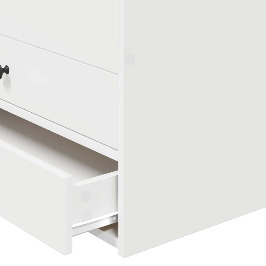 Slaapbank met lade Wit en zwart 75 x 190 cm Bewerkt hout
