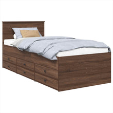 Slaapbank Bruin Eiken en Zwart 75 x 190 cm Bewerkt hout