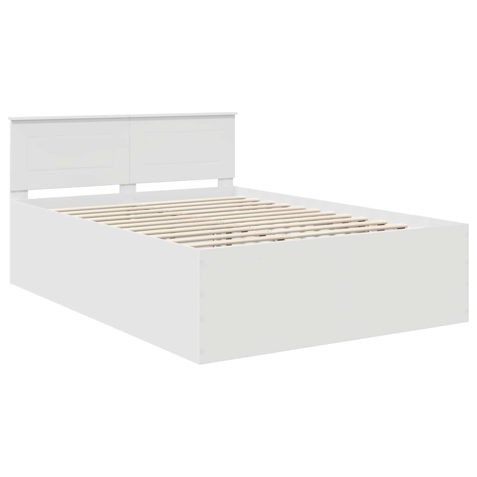 Bedframe met hoofdeinde Wit 160 x 200 cm Bewerkt hout