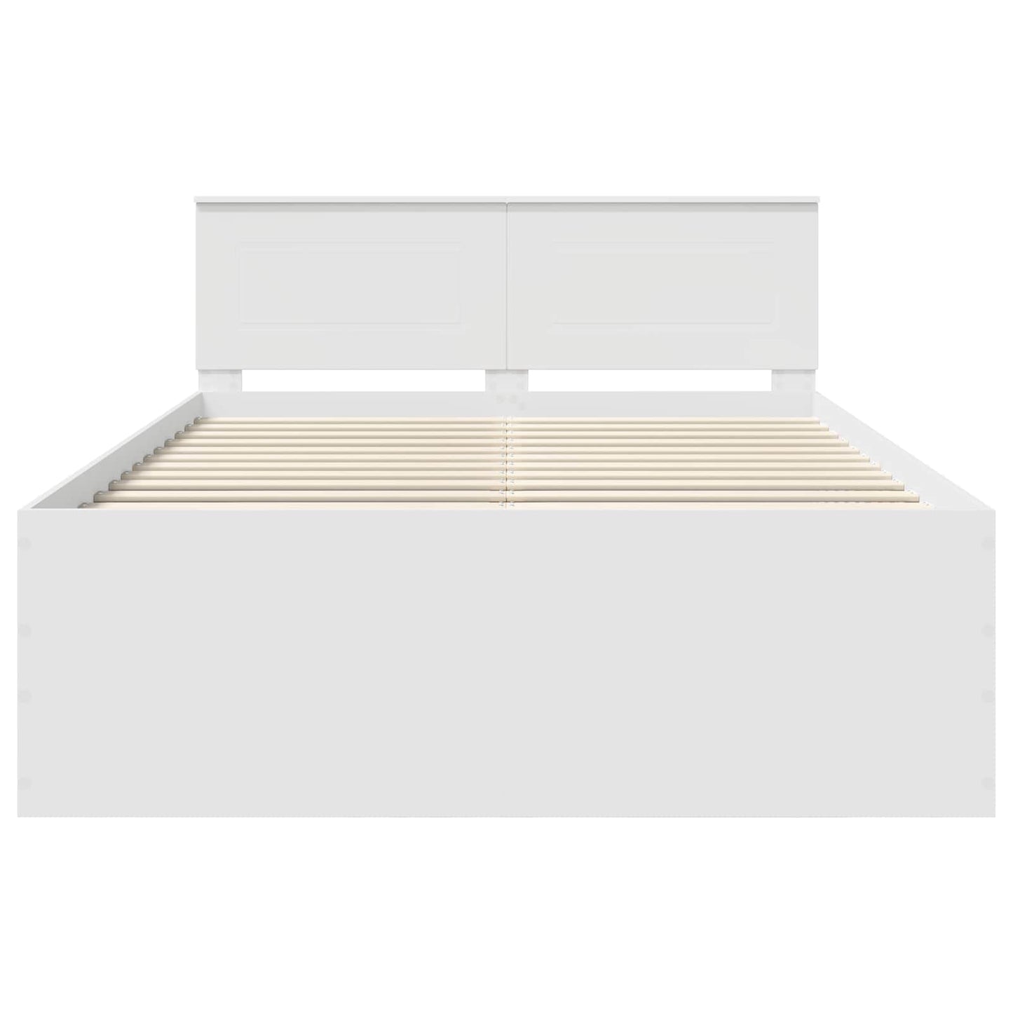 Bedframe met hoofdeinde Wit 160 x 200 cm Bewerkt hout
