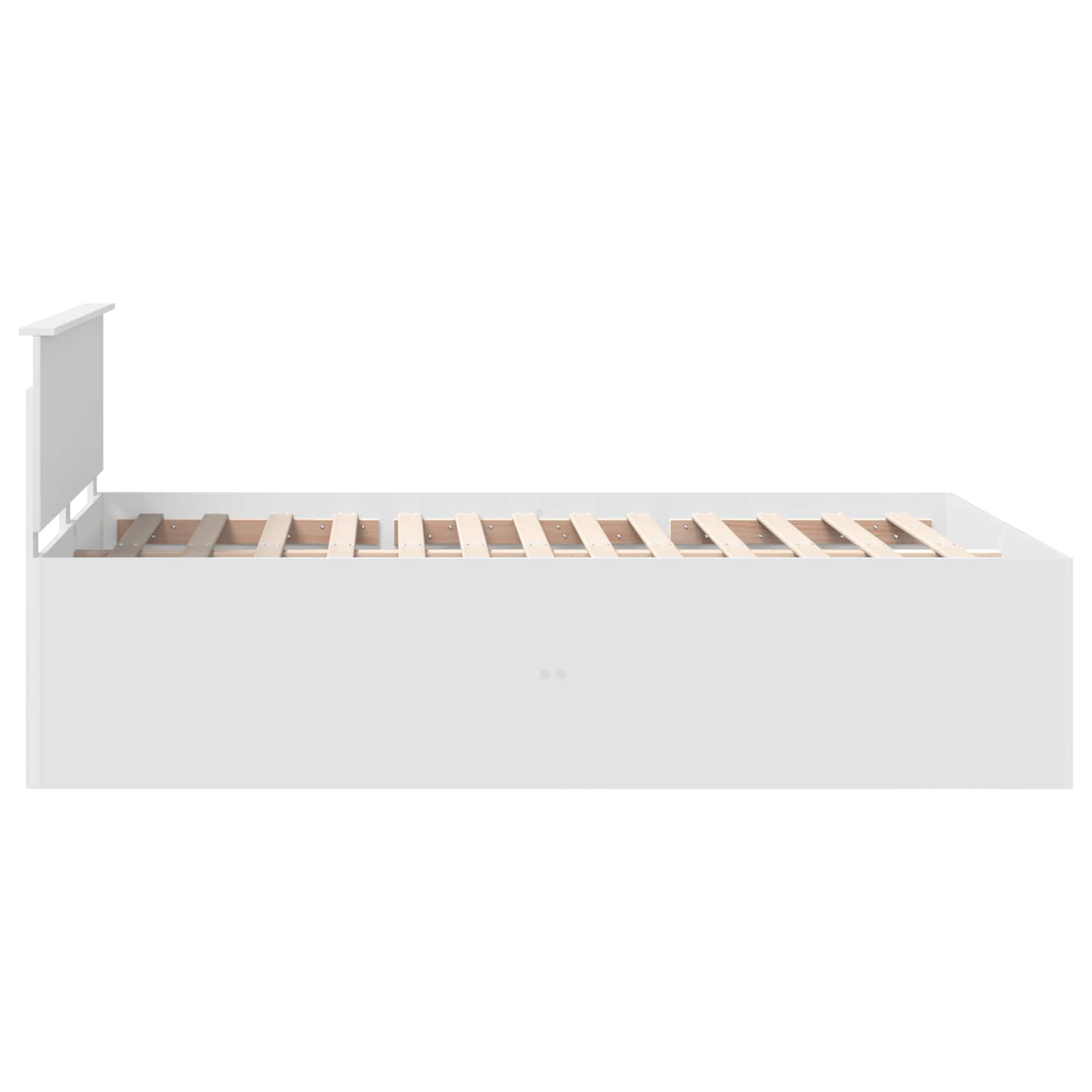 Bedframe met hoofdeinde Wit 160 x 200 cm Bewerkt hout