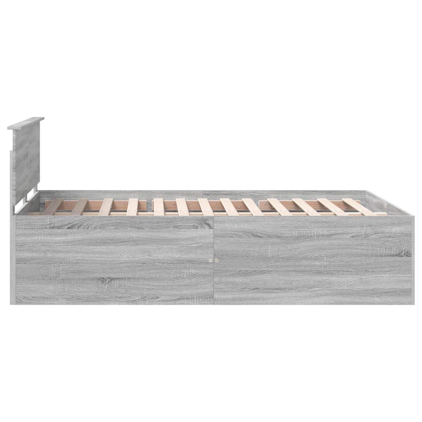 Bedframe met hoofdeinde Grijs Sonoma 160 x 200 cm Bewerkt hout