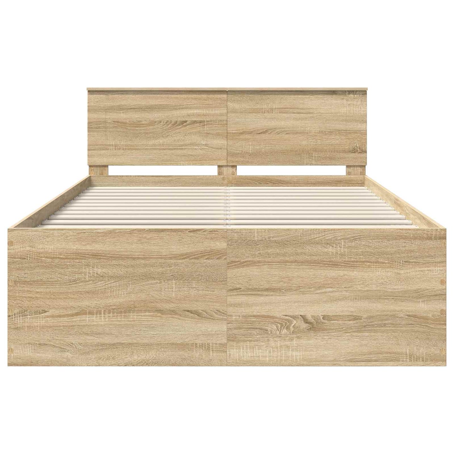 Bedframe met hoofdeinde Sonoma Eiken 150 x 200 cm Bewerkt hout