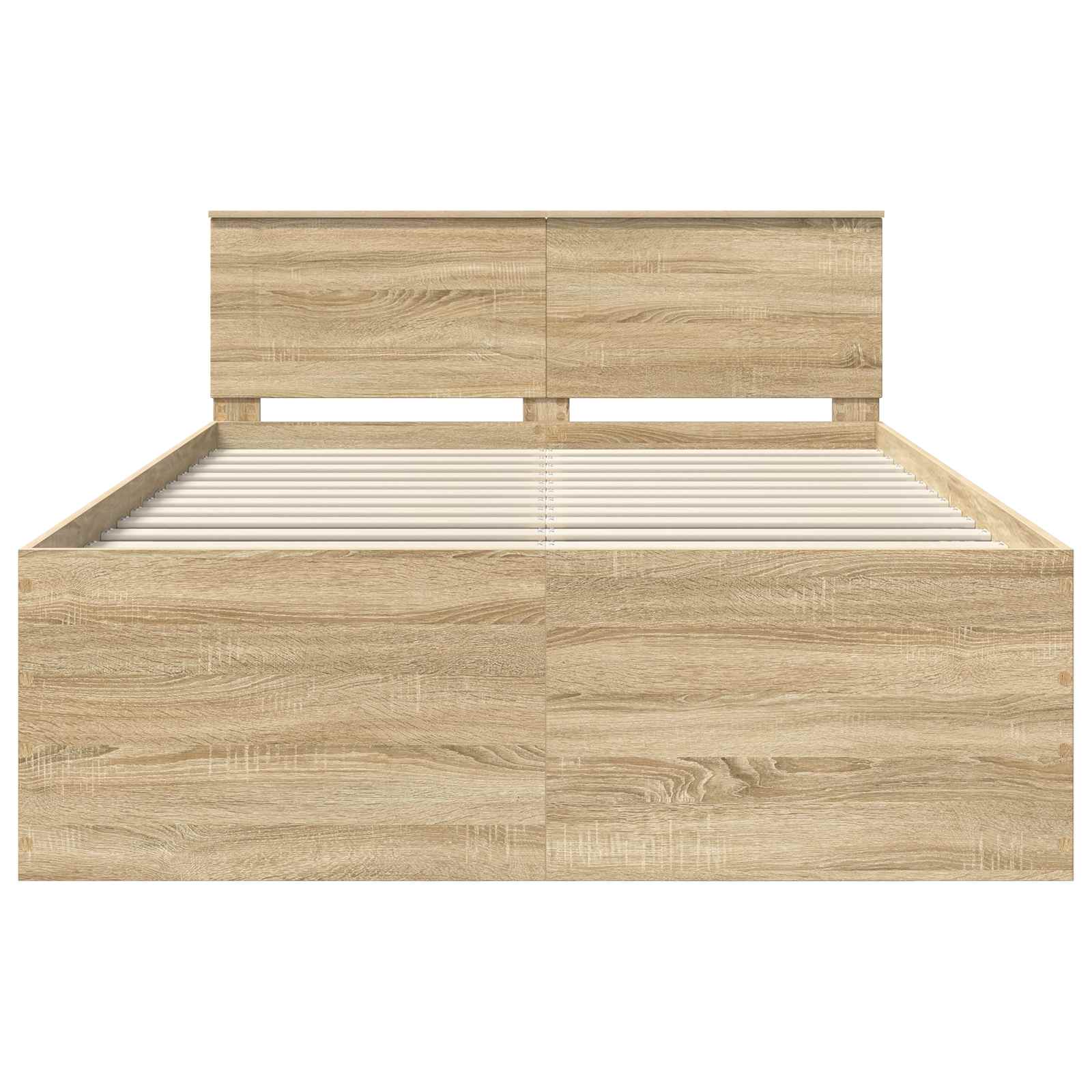 Bedframe met hoofdeinde Sonoma Eiken 150 x 200 cm Bewerkt hout