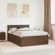 Bedframe 150x200 cm bruin eiken bewerkt hout