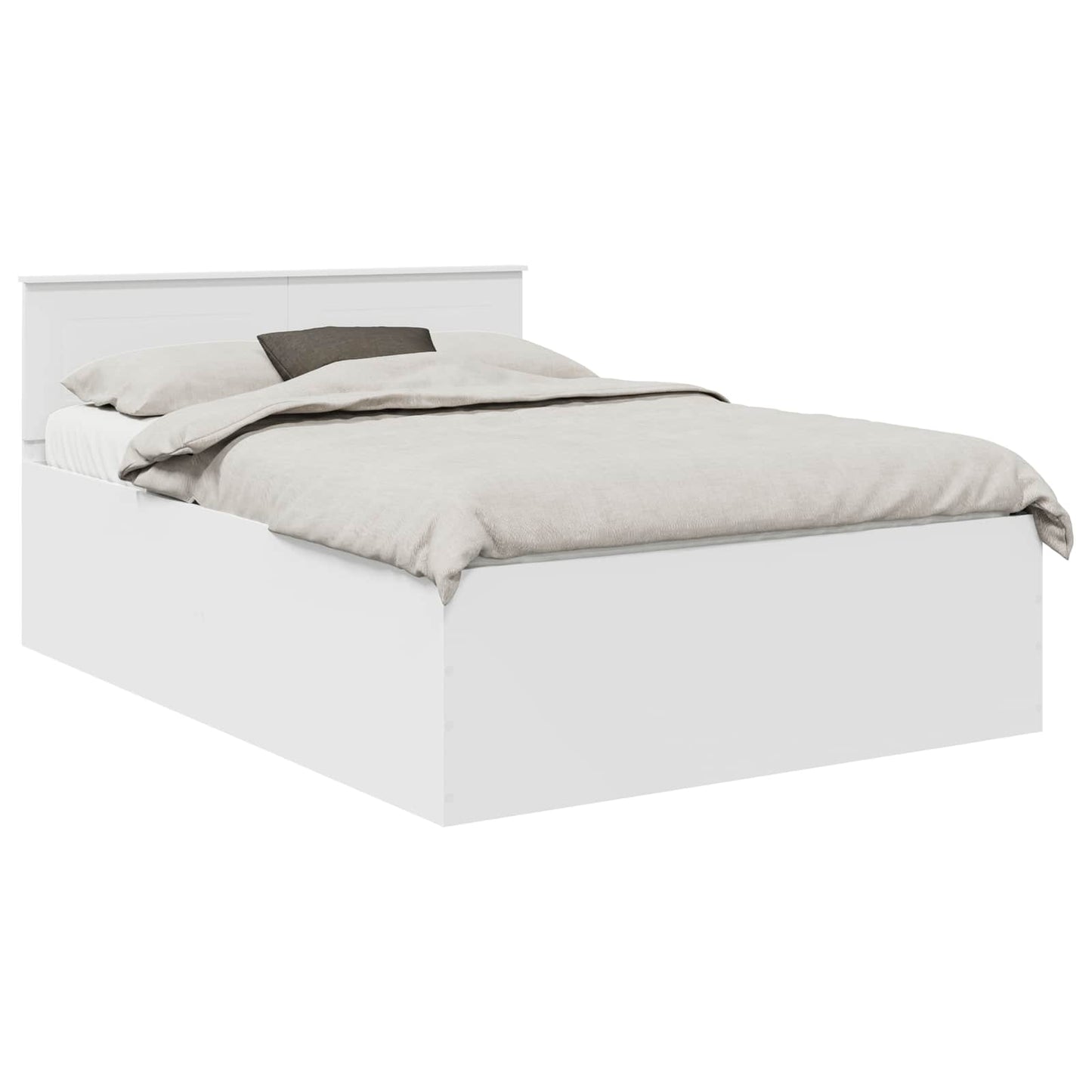 Bedframe met hoofdeinde Wit 140 x 200 cm Bewerkt hout