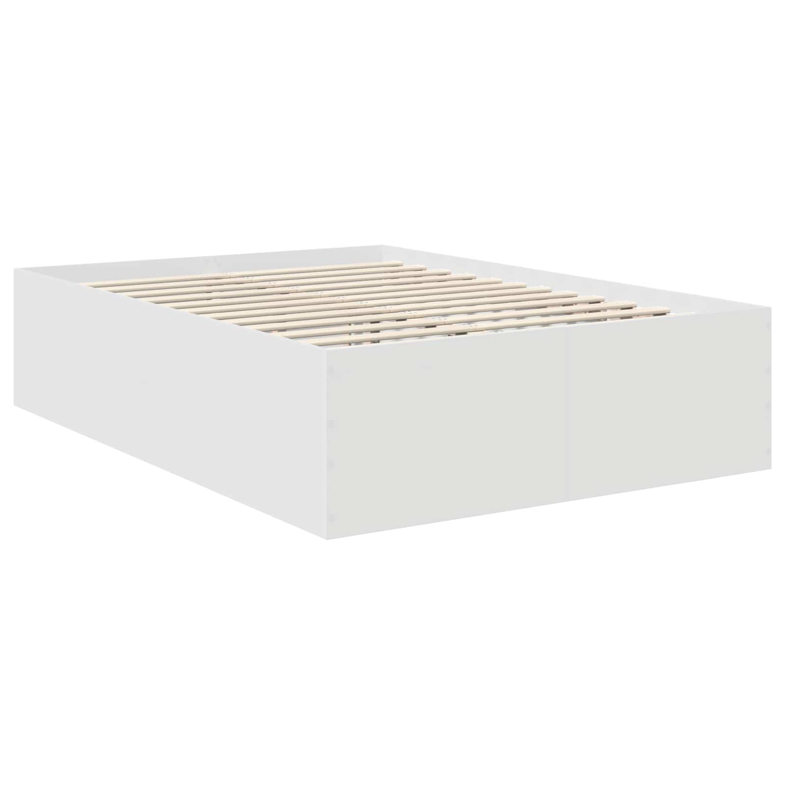 Bedframe met hoofdeinde Wit 140 x 200 cm Bewerkt hout