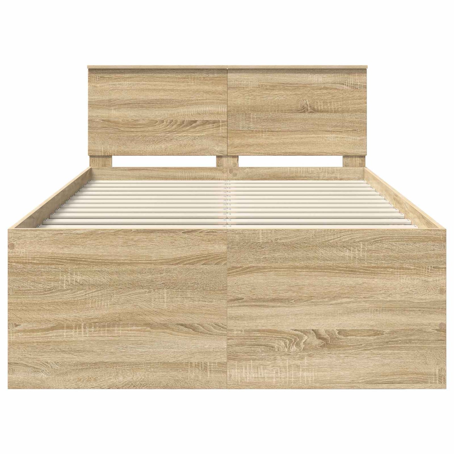 Bedframe met hoofdeinde Sonoma Eiken 120 x 190 cm Bewerkt hout