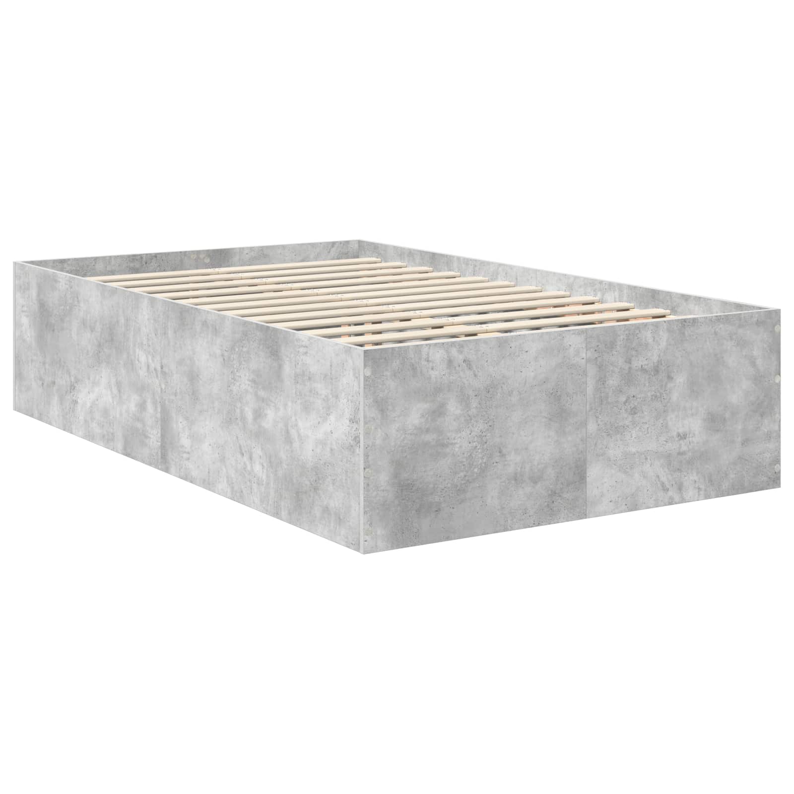 Bedframe met hoofdeinde Beton Grijs 120 x 190 cm Bewerkt hout
