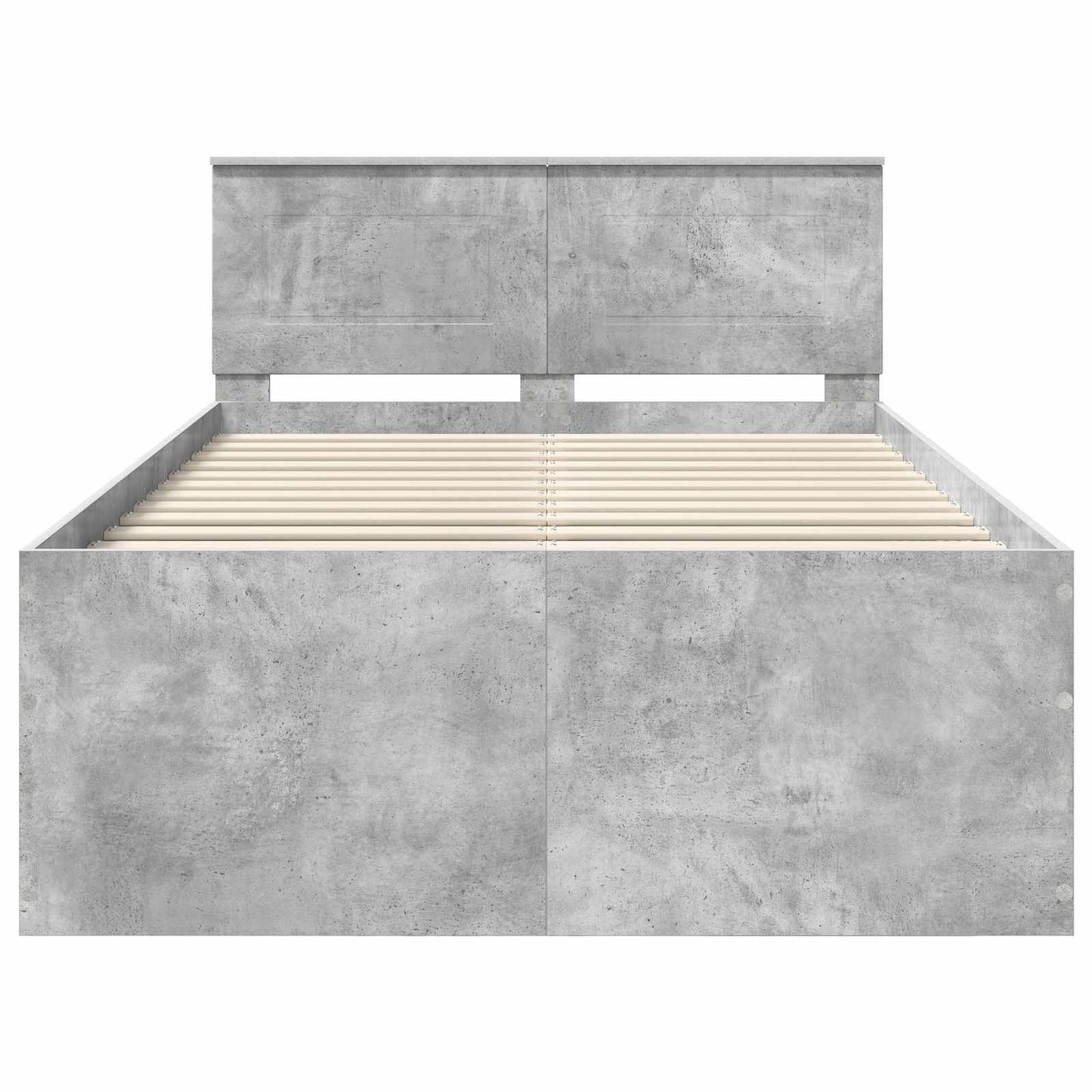 Bedframe met hoofdeinde Beton Grijs 120 x 190 cm Bewerkt hout