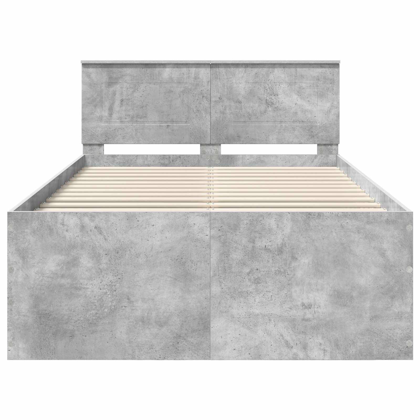 Bedframe met hoofdeinde Beton Grijs 120 x 190 cm Bewerkt hout