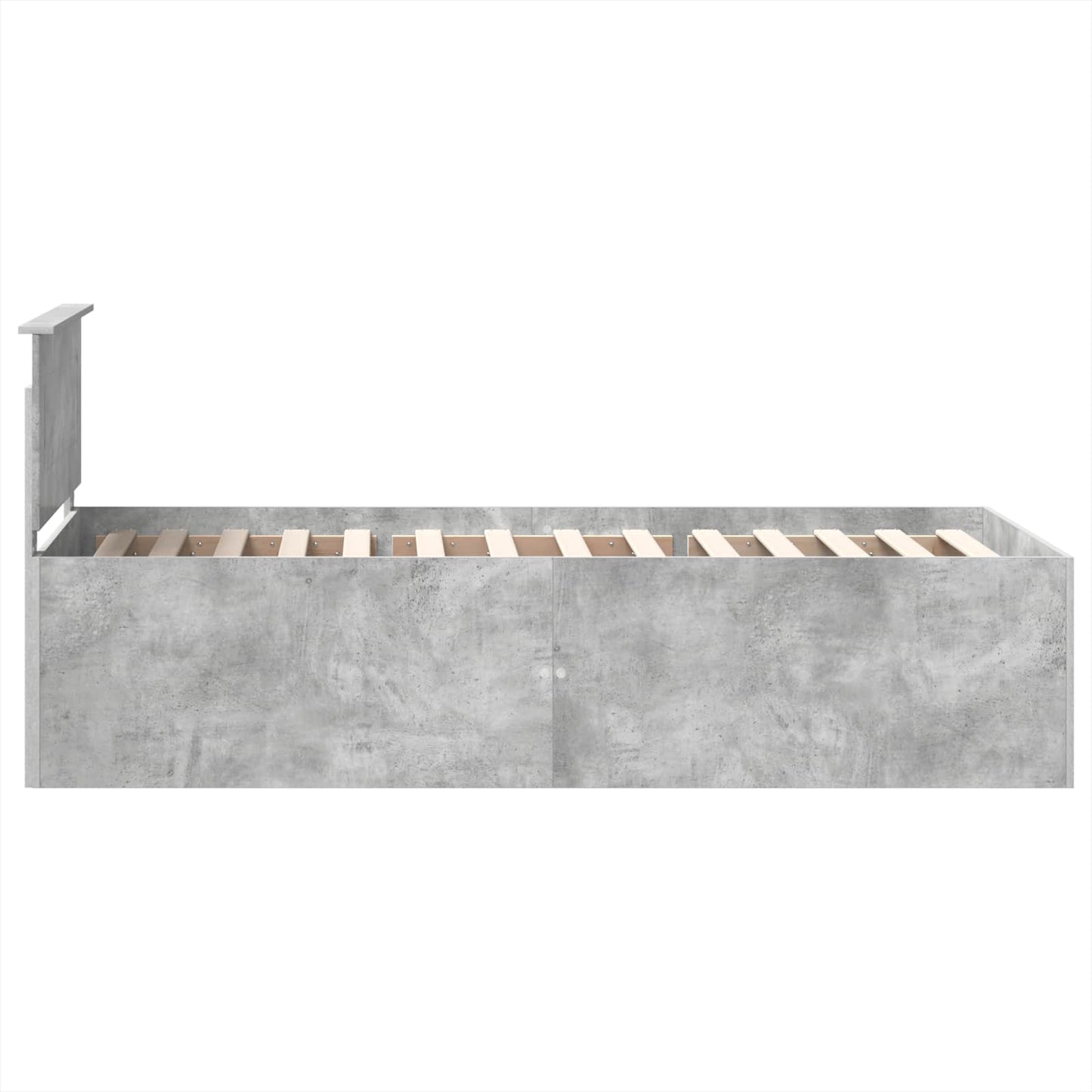 Bedframe met hoofdeinde Beton Grijs 120 x 200 cm Bewerkt hout