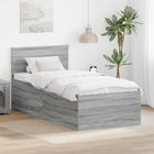 Bedframe 120x200 cm grijs sonoma bewerkt hout