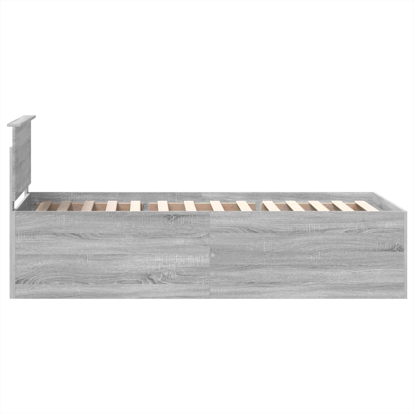 Bedframe met hoofdeinde Grijs Sonoma 120 x 200 cm Bewerkt hout