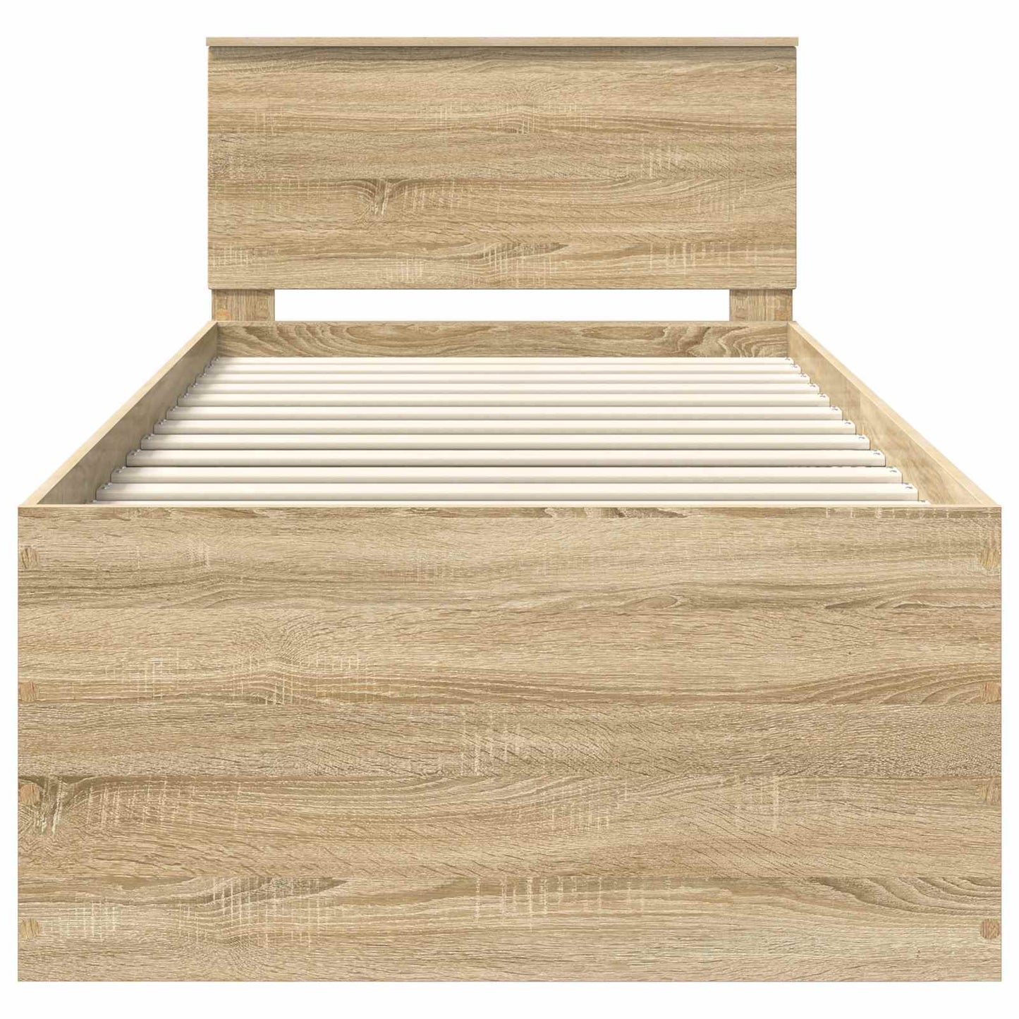 Bedframe met hoofdeinde Sonoma Eiken 90 x 200 cm Bewerkt hout