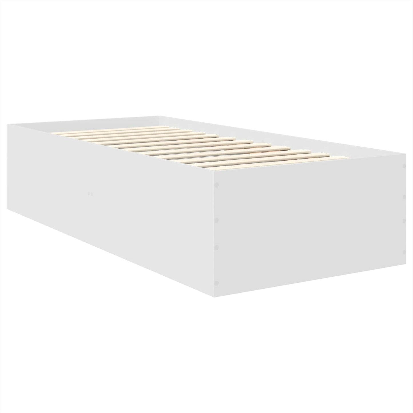 Bedframe met hoofdeinde Wit 75 x 190 cm Bewerkt hout