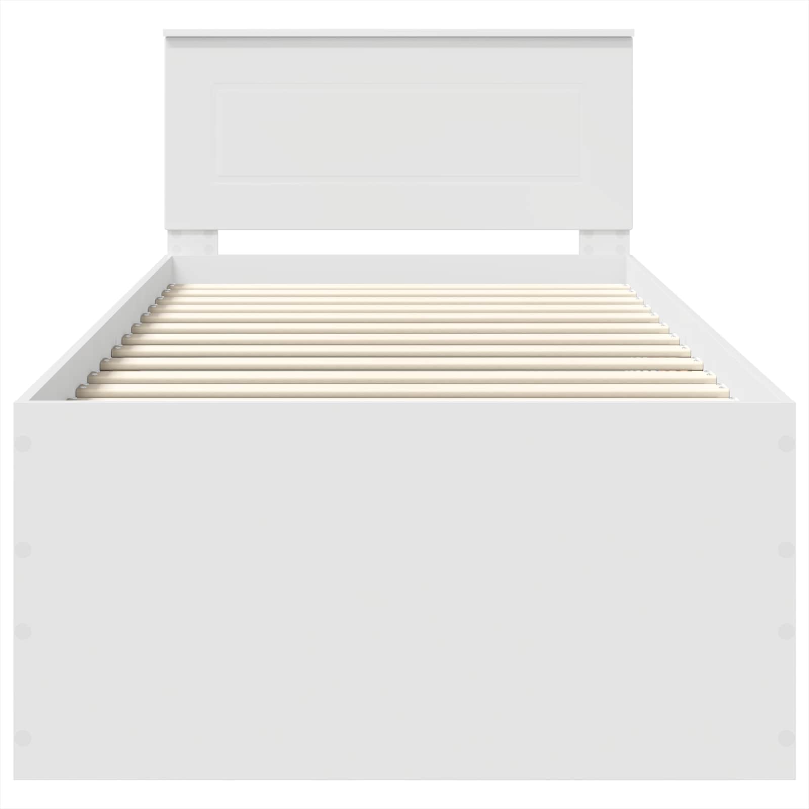 Bedframe met hoofdeinde Wit 75 x 190 cm Bewerkt hout
