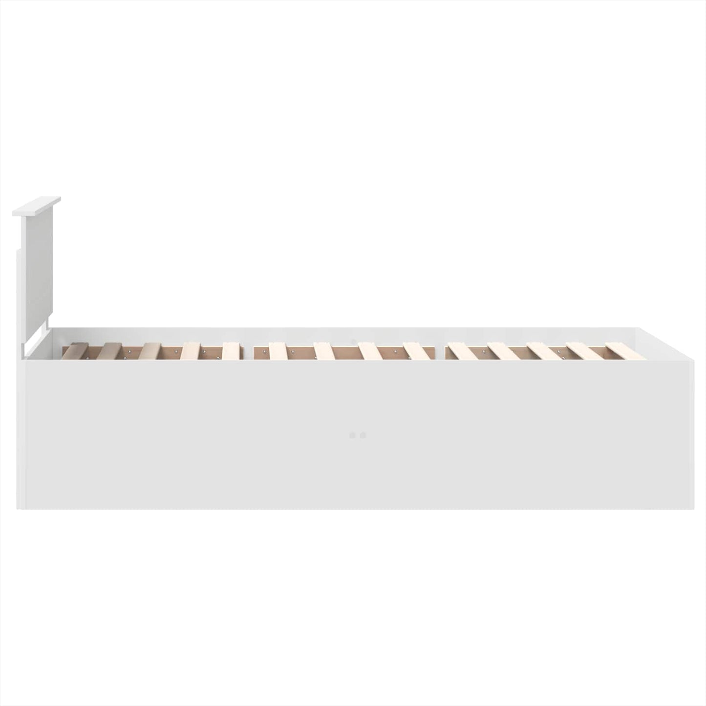 Bedframe met hoofdeinde Wit 75 x 190 cm Bewerkt hout