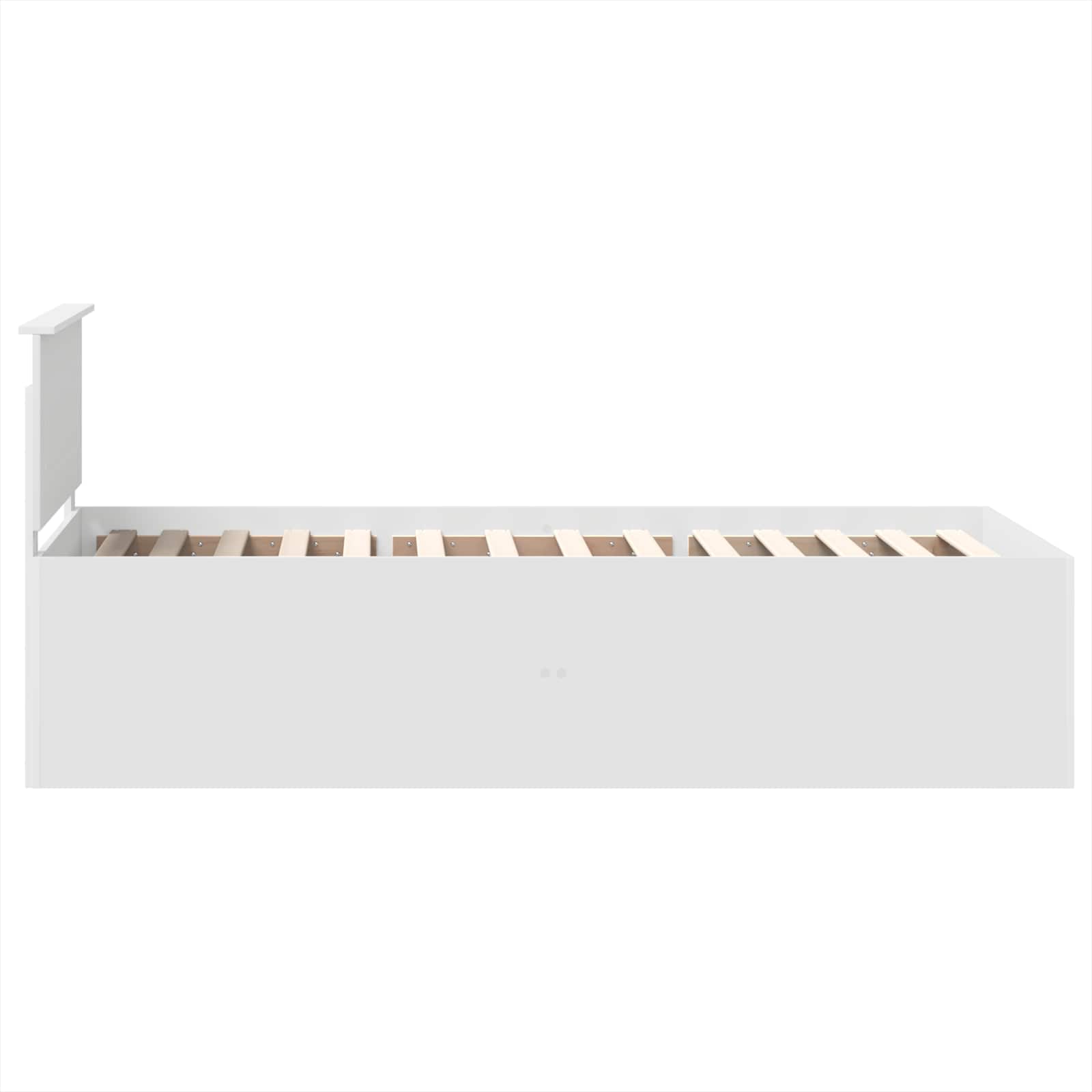 Bedframe met hoofdeinde Wit 75 x 190 cm Bewerkt hout