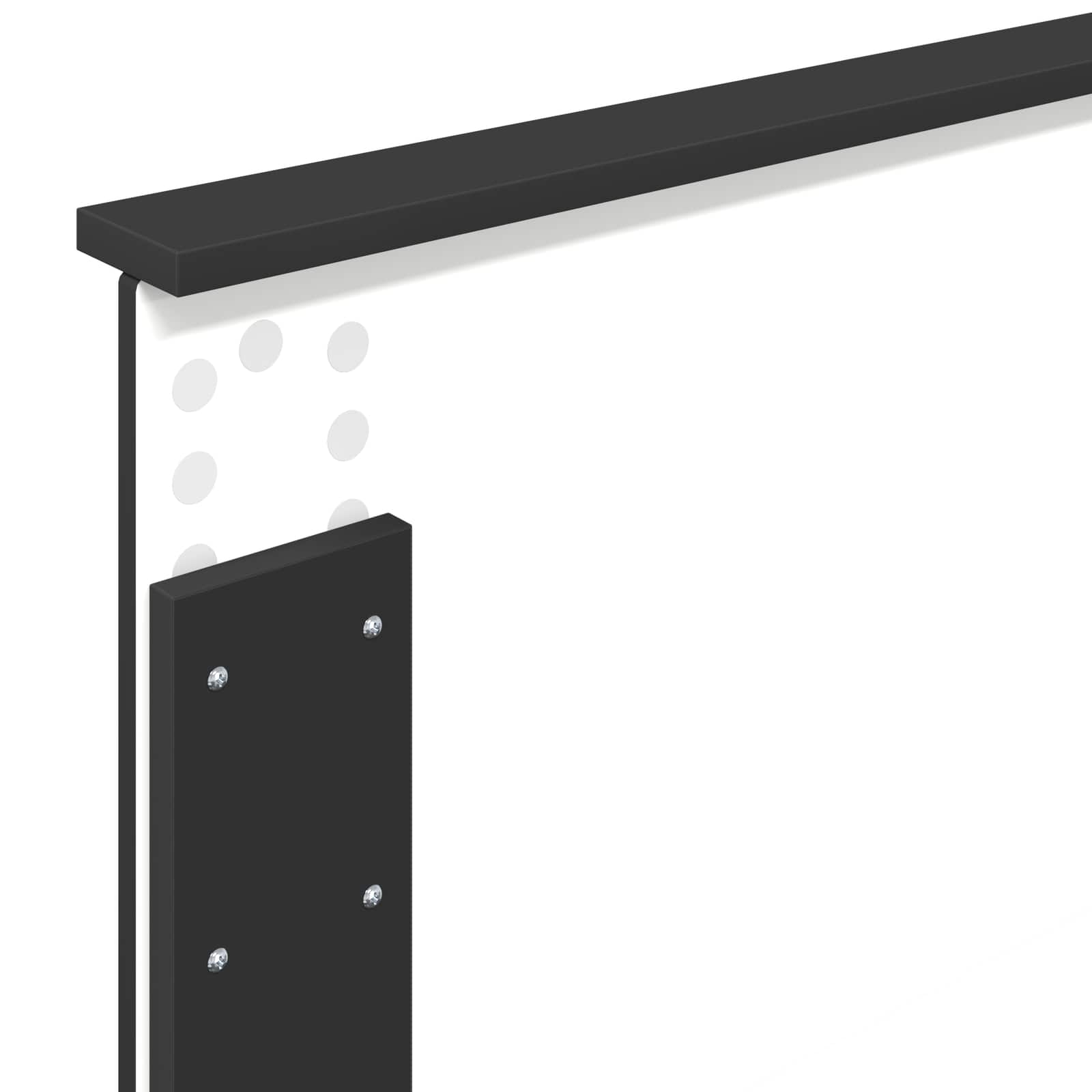Bedframe met hoofdeinde Zwart 75 x 190 cm Bewerkt hout