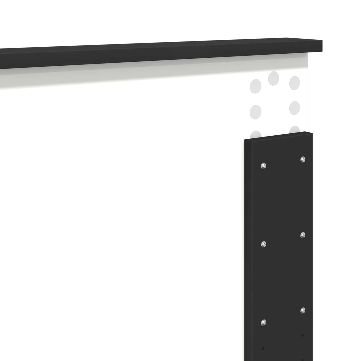 Bedframe met hoofdeinde Zwart 135 x 190 cm Bewerkt hout