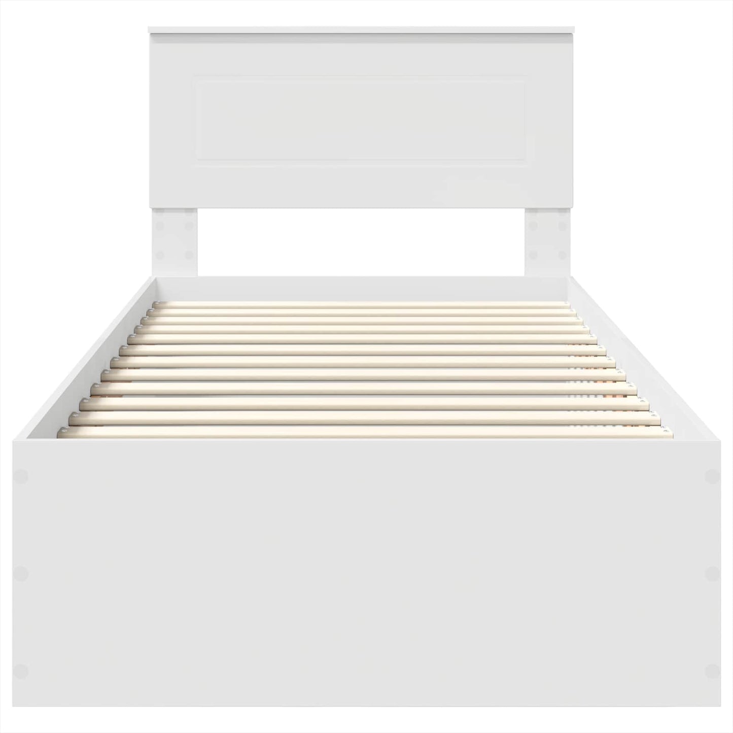 Bedframe met hoofdeinde Wit 100 x 200 cm Bewerkt hout
