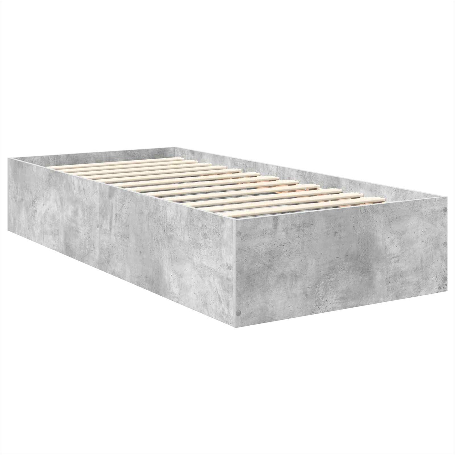 Bedframe met hoofdeinde Beton Grijs 100 x 200 cm Bewerkt hout