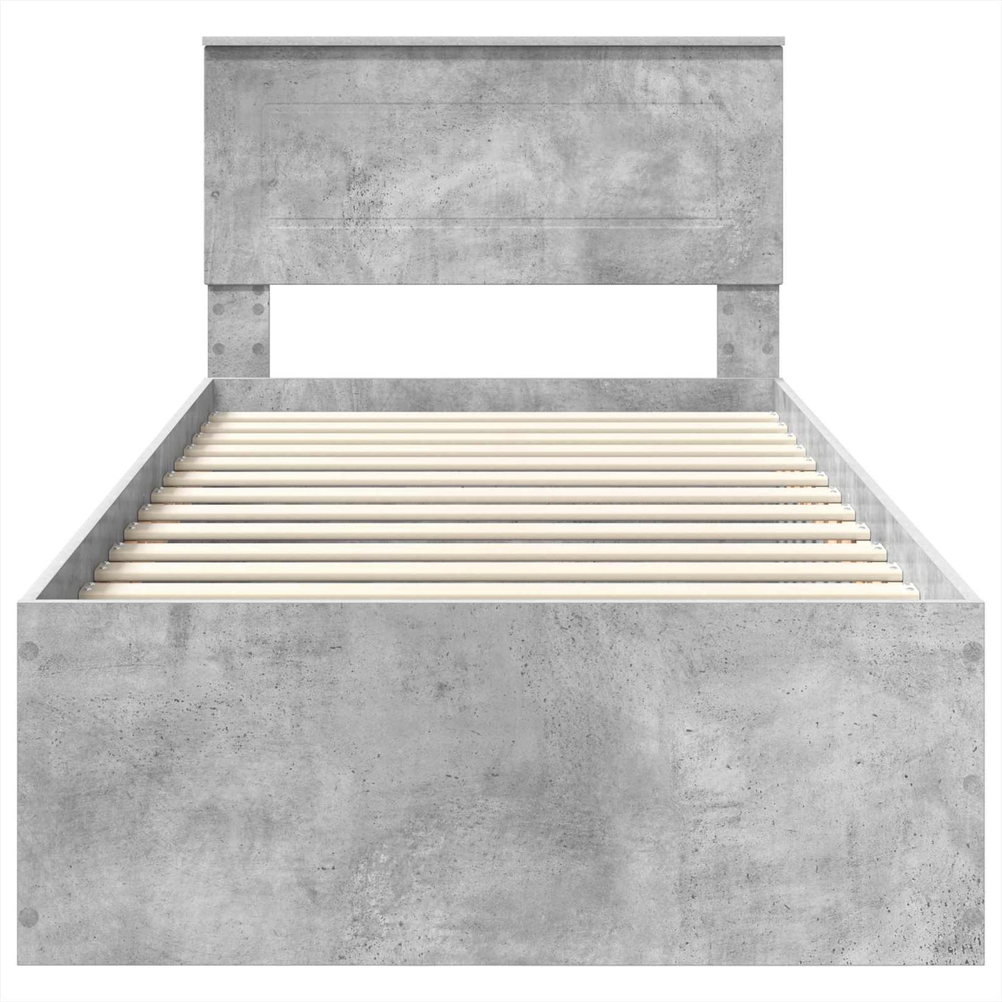 Bedframe met hoofdeinde Beton Grijs 100 x 200 cm Bewerkt hout