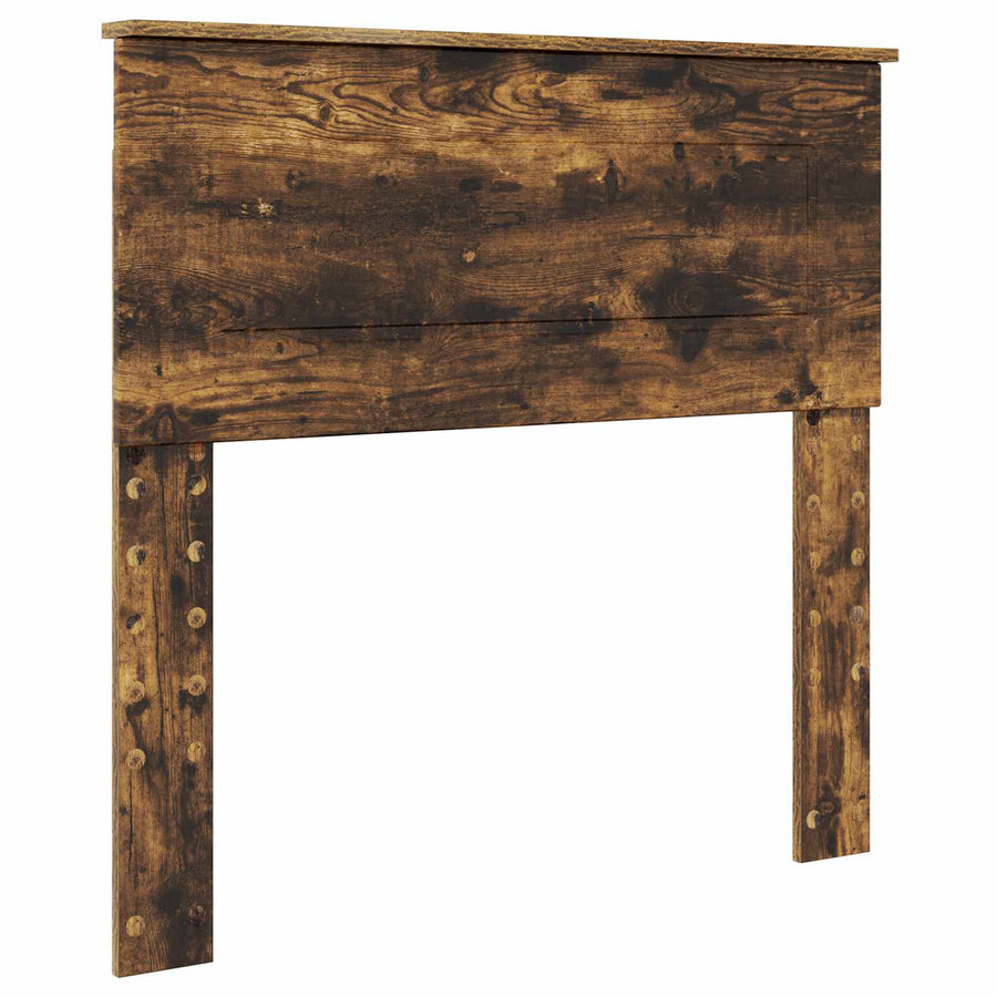 Bedframe met hoofdeinde Gerookt eiken 100 x 200 cm Bewerkt hout