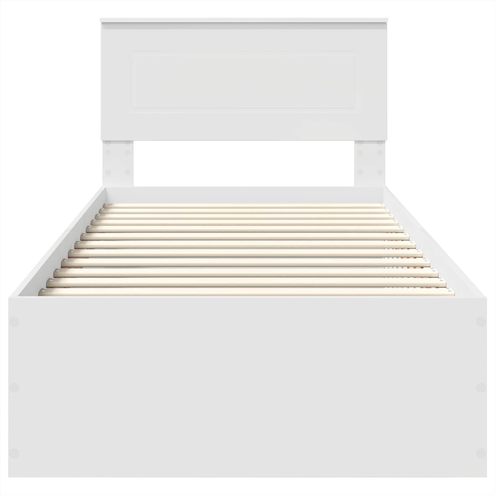 Bedframe met hoofdeinde Wit 90 x 190 cm Bewerkt hout