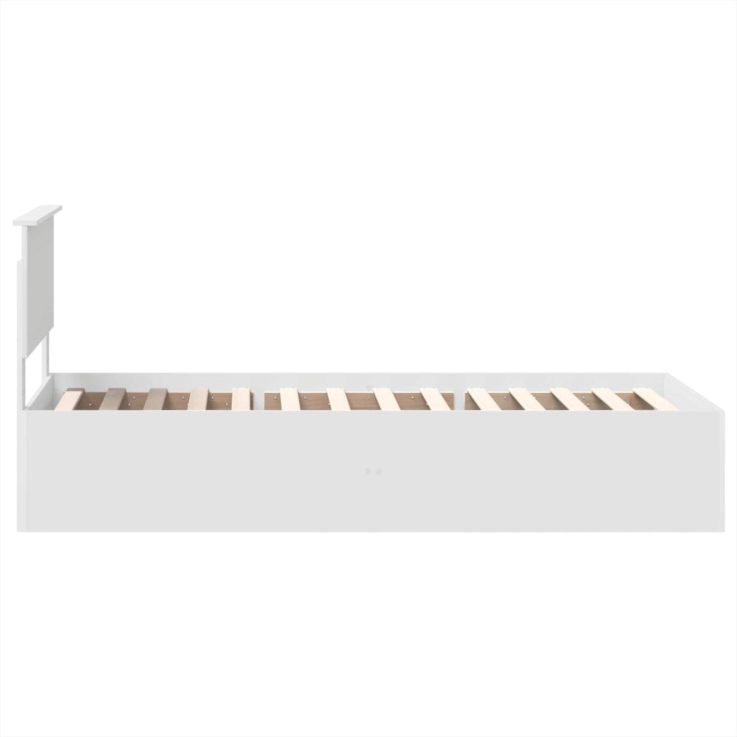 Bedframe met hoofdeinde Wit 90 x 190 cm Bewerkt hout