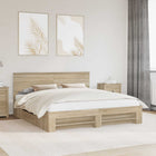 Bedframe Sonoma Eiken 200x200 cm bewerkt hout