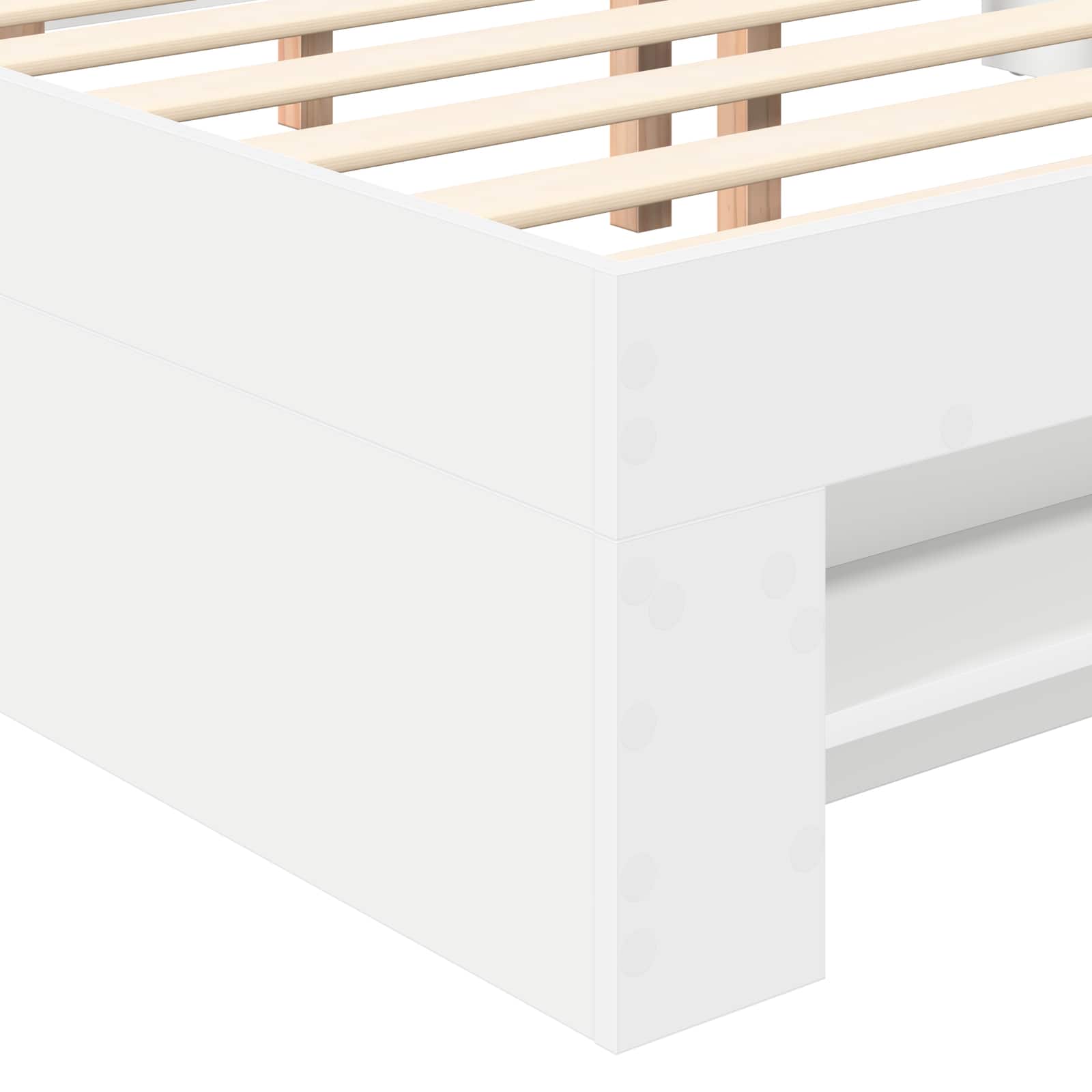 Bedframe met hoofdeinde Wit 180 x 200 cm Bewerkt hout