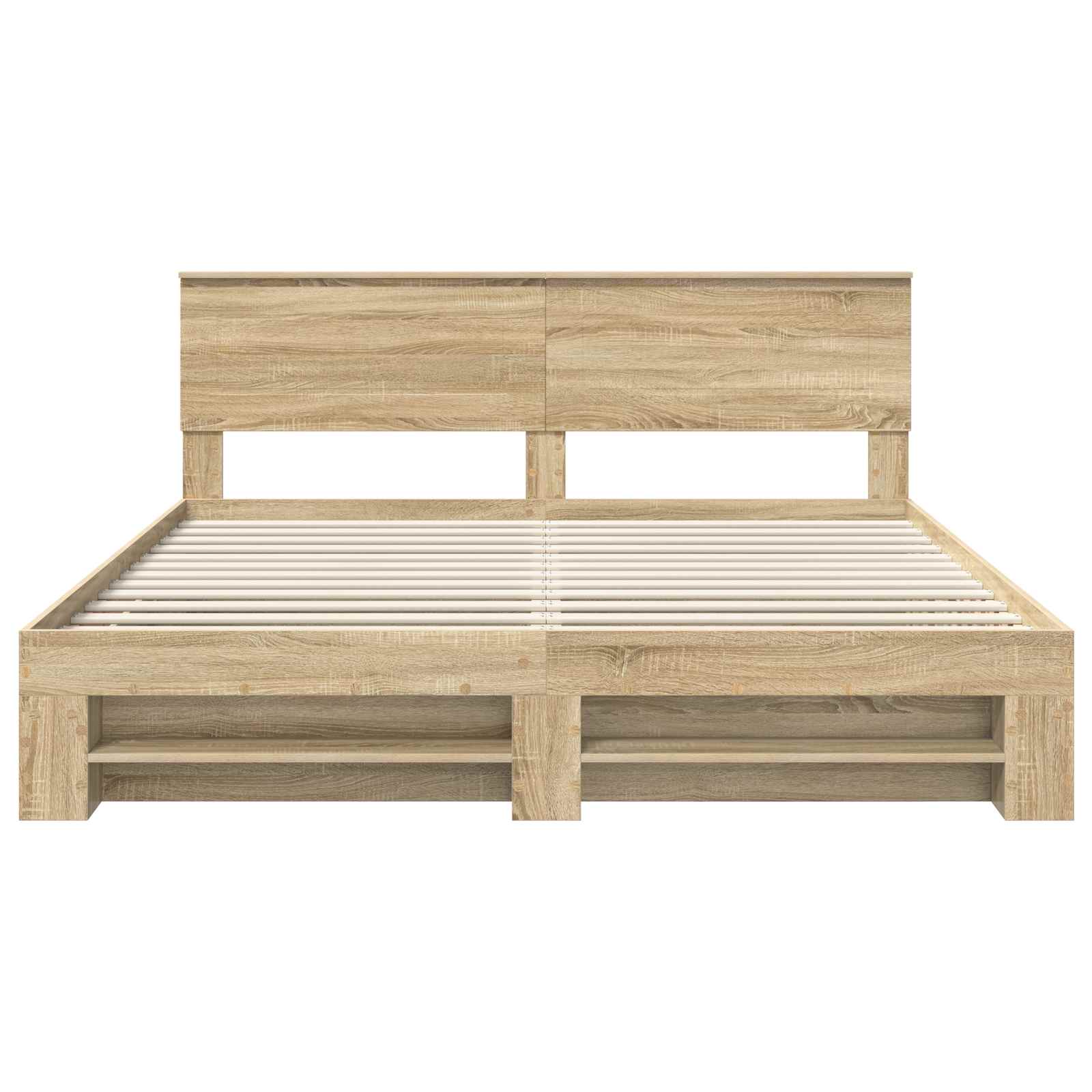 Bedframe met hoofdeinde Sonoma Eiken 180 x 200 cm Bewerkt hout
