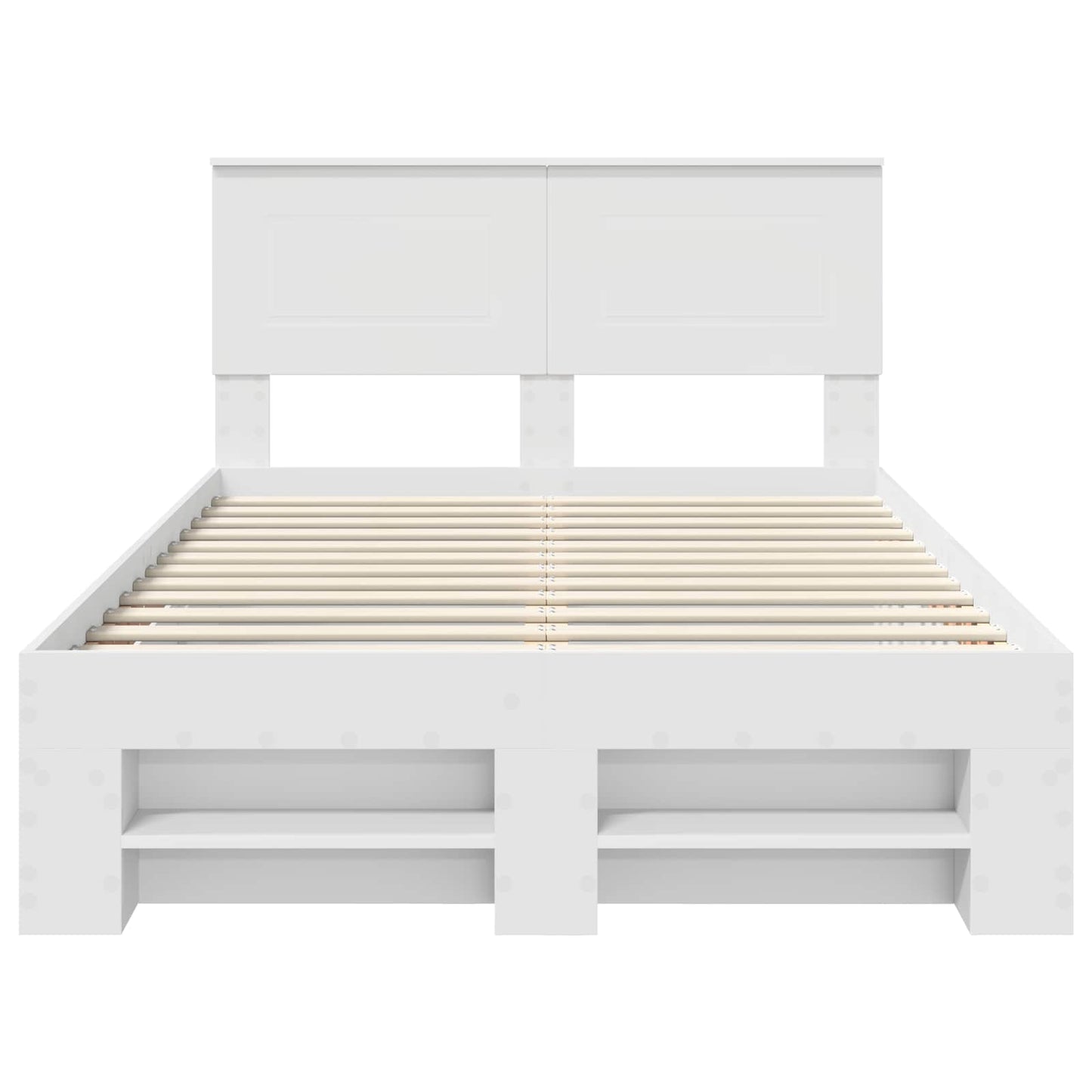 Bedframe met hoofdeinde Wit 120 x 200 cm Bewerkt hout