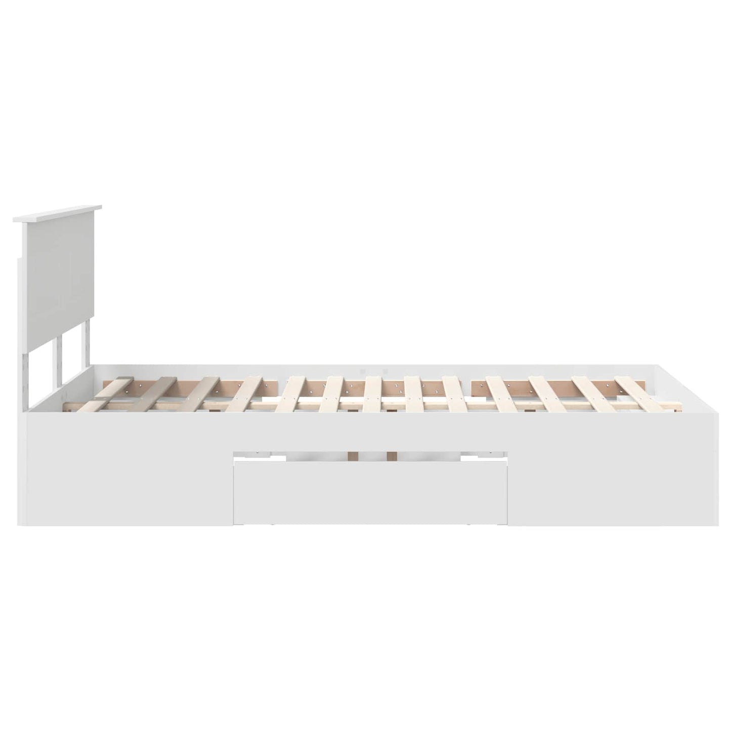 Bedframe met hoofdeinde Wit 120 x 200 cm Bewerkt hout